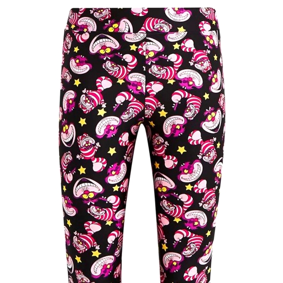 ❤️NWT VINTAGE TORRID LEGGING - CHESIRE CAT DISNEY ALICE IN WONDERLAND CAPRI 3X - Picture 8 of 10